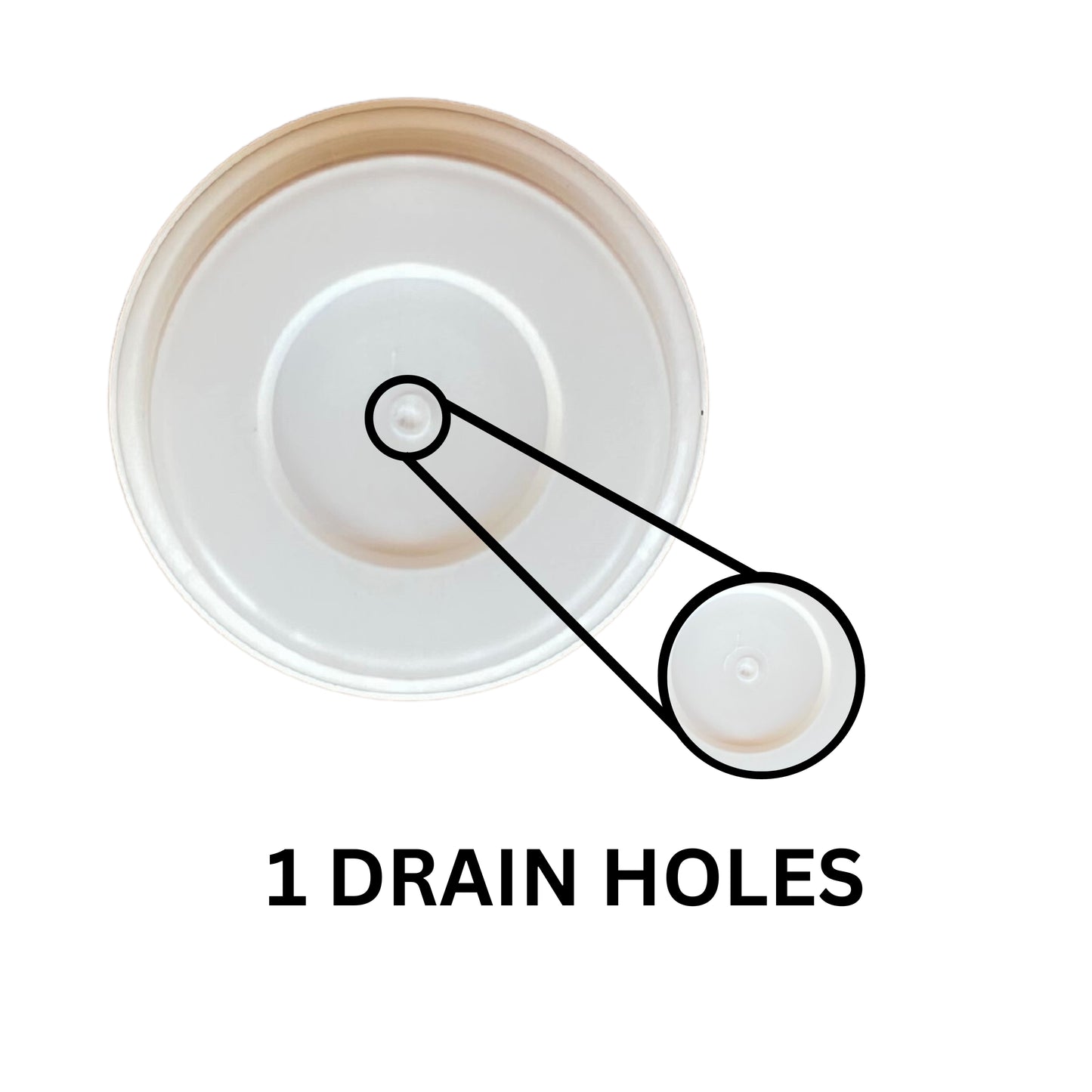 Indoor Plastic Glass White Colour Pots for Home Garden (Set of 4)