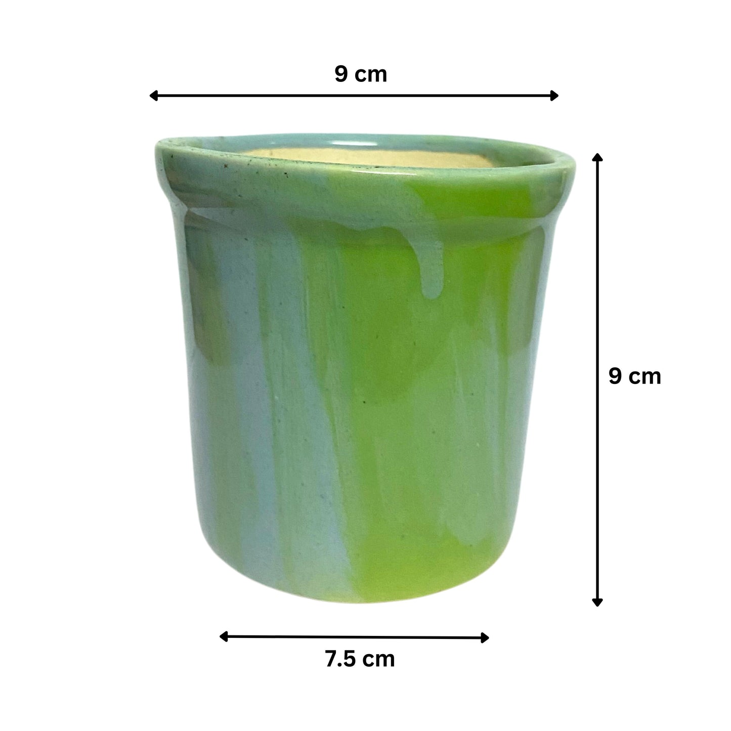 Ceramic Green Colour Pot Home, Indoor Décor & Gifting