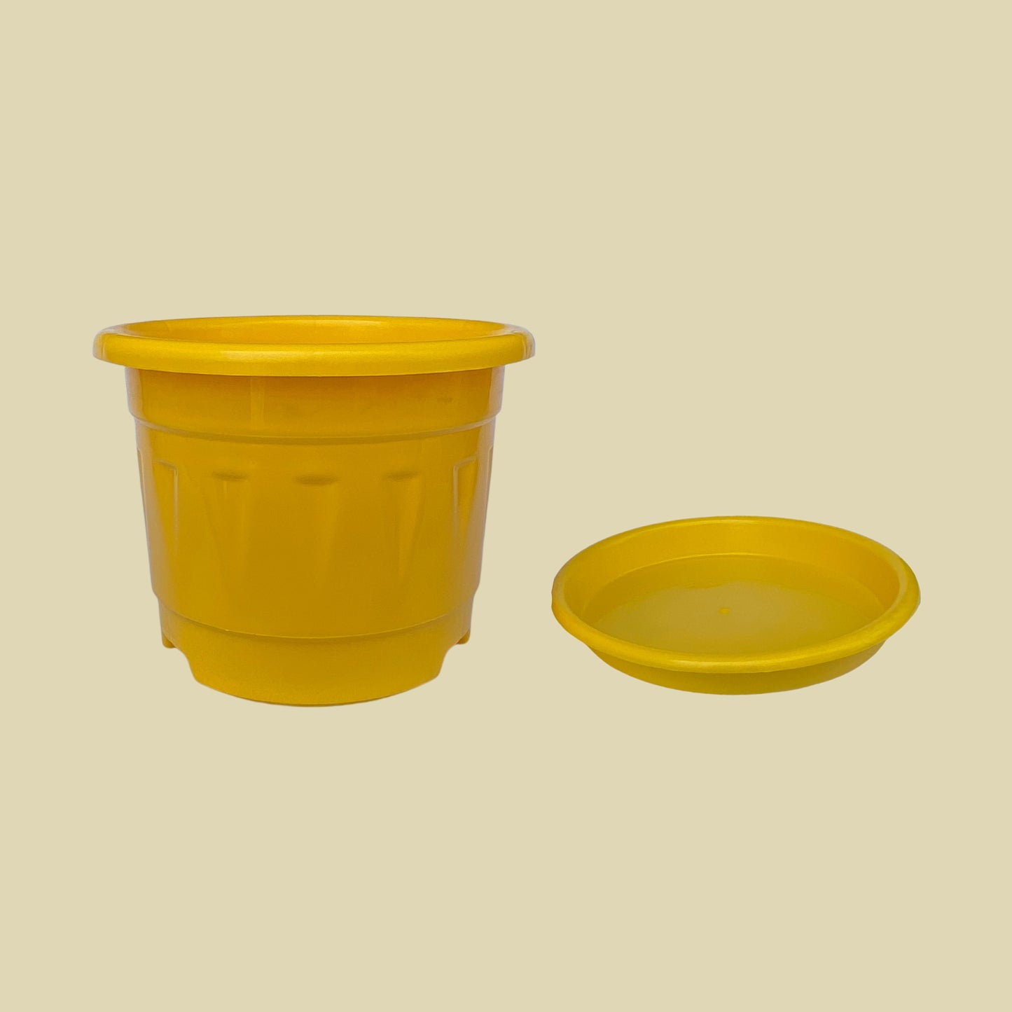 8 Inch Nursery Plastic Pot with Plate Colour