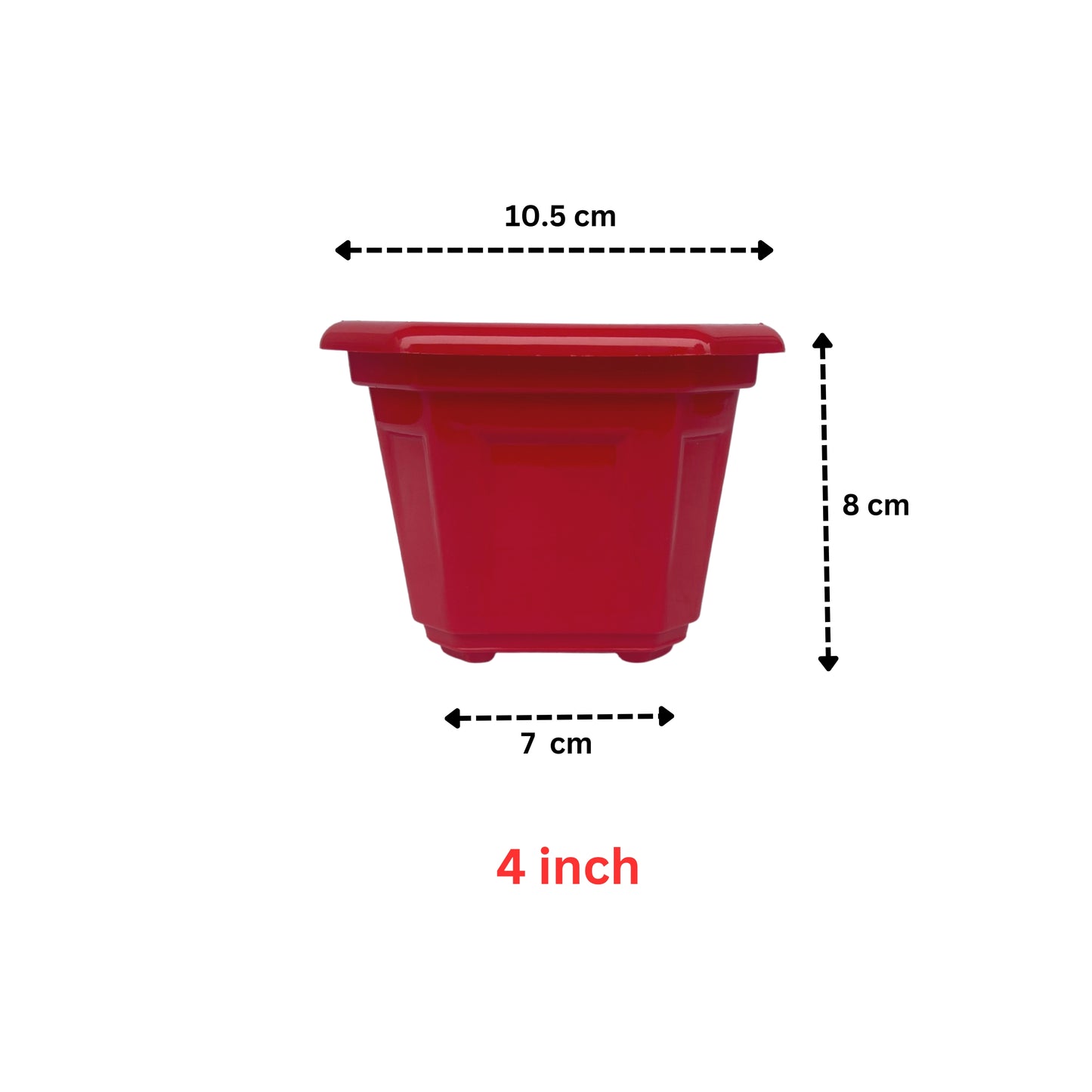 Indoor Plastic Small |Octa 4 Pots | Colour Pot