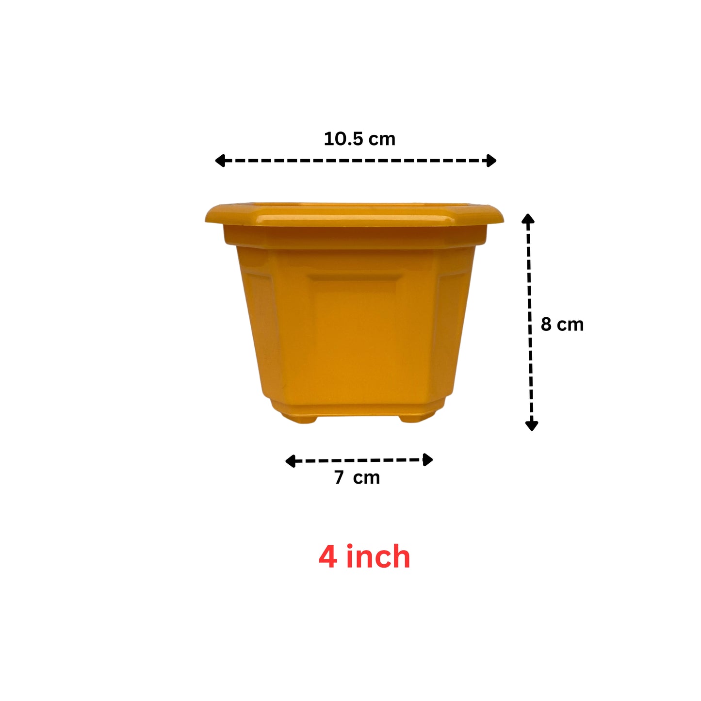 Indoor Plastic Small |Octa 4 Pots | Colour Pot