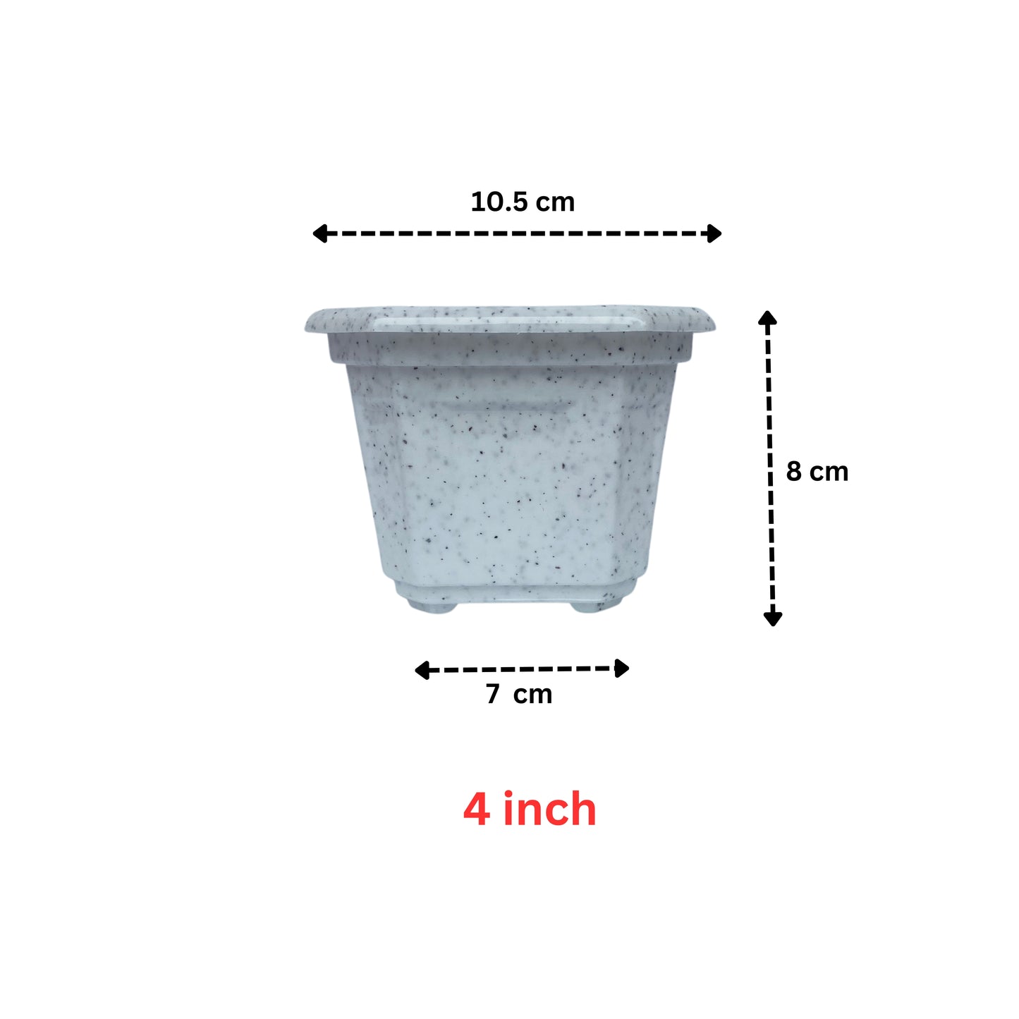 Indoor Plastic Small |Octa 4 Pots | Colour Pot