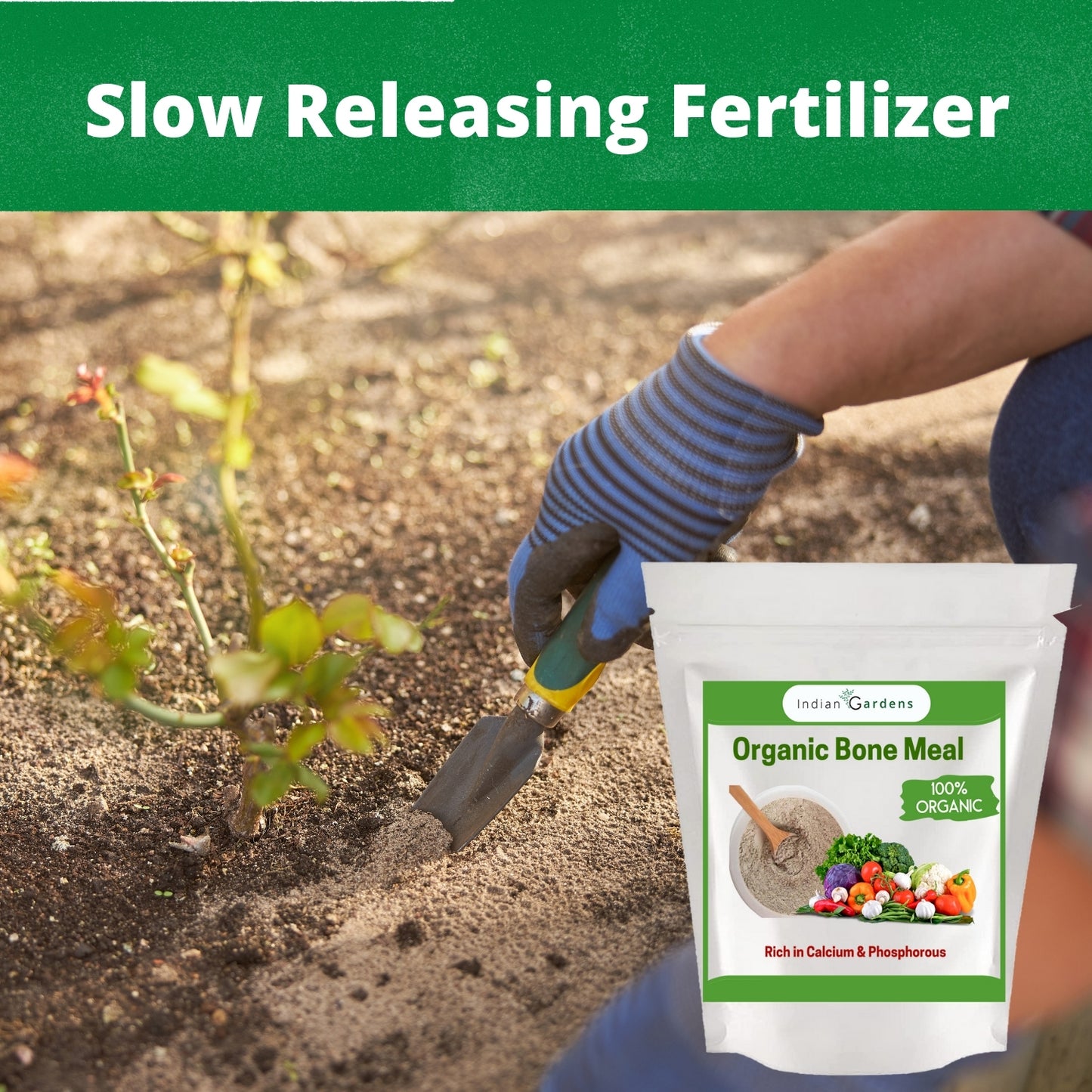 Bone Meal Powder 100% Organic Plant fertilizer | Rich in Calcium and Phosphorus | Plant Fertilizer | Home Gardening