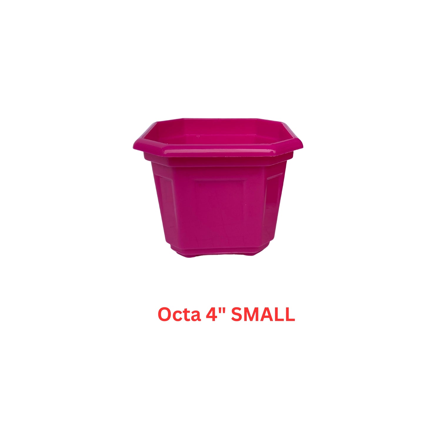 Indoor Plastic Small |Octa 4 Pots | Colour Pot