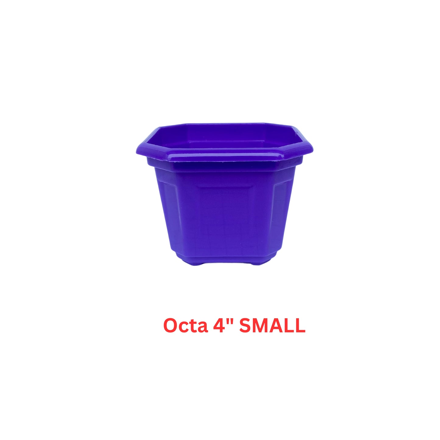 Indoor Plastic Small |Octa 4 Pots | Colour Pot