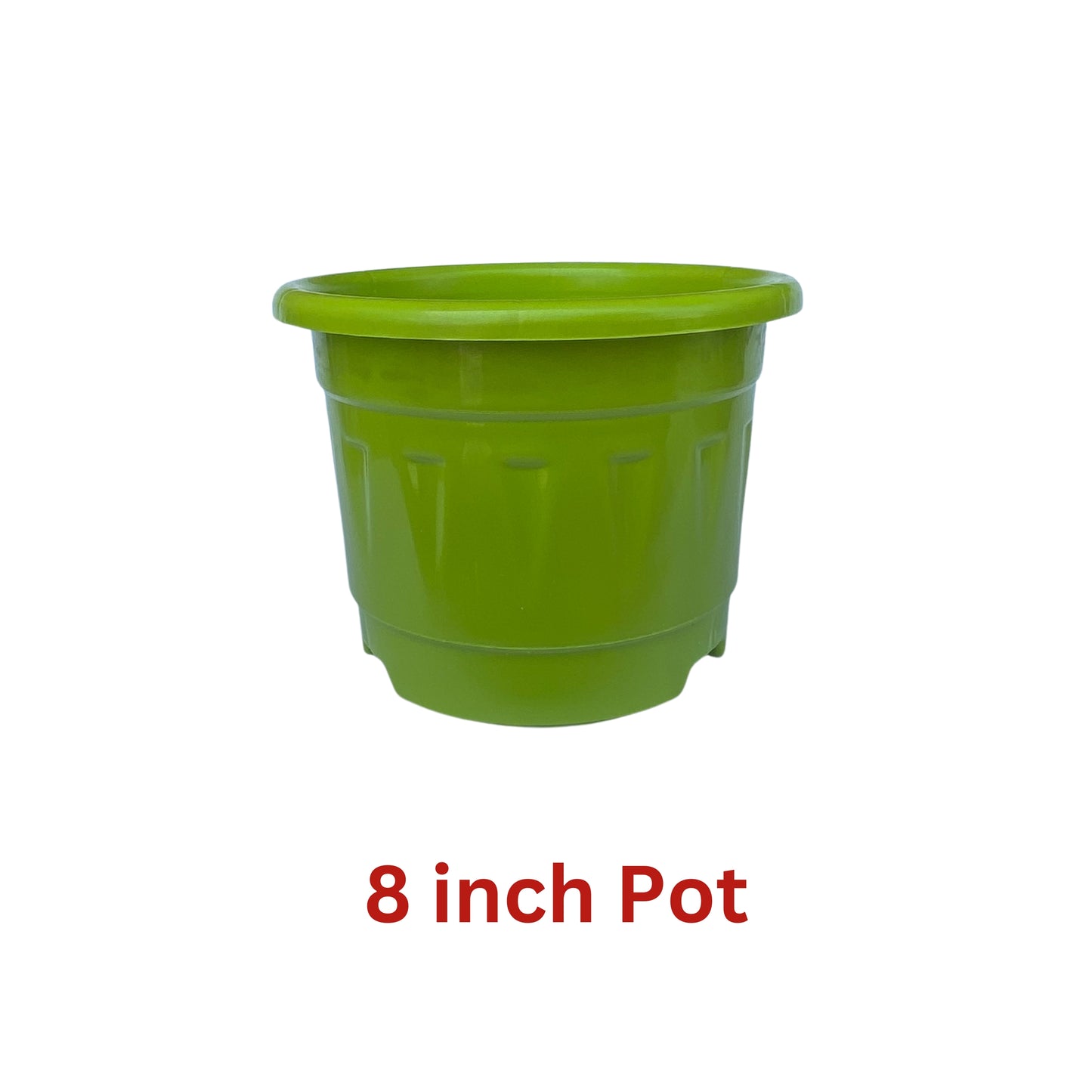 8 Inch Nursery Plastic Pot with Plate Colour