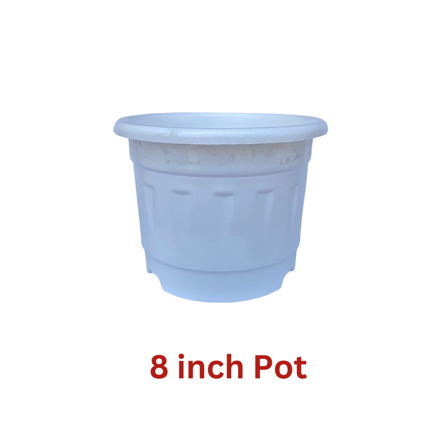 8 Inch Nursery Plastic Pot with Plate Colour