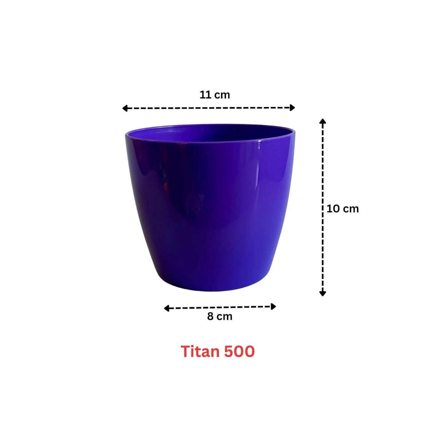 Premium Quality Indoor plastic Colour Pots (Small) | Titan 5 | Home & Office Decor | Table Pot (colour Yellow)