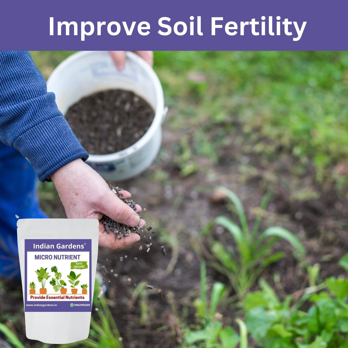 Micro Nutrient Fertilizer | Soil Applicant | Premium Essential Plant Food | Home Gardens for All Plants