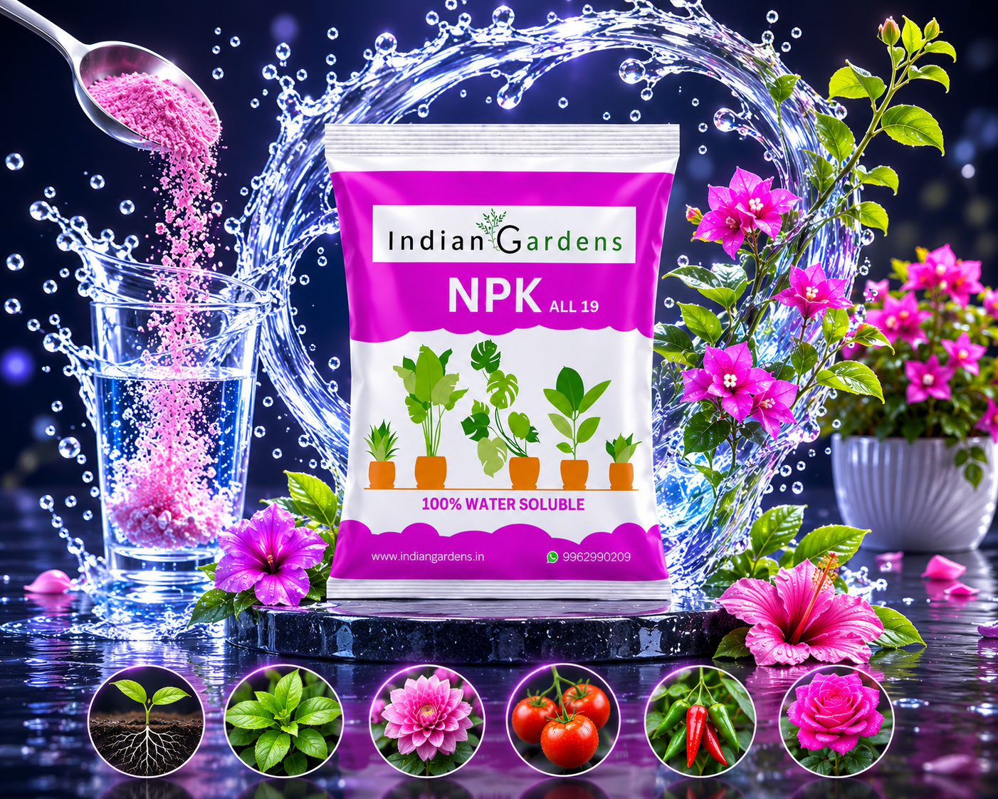 Npk 19 Fertilizer Powder For Plants