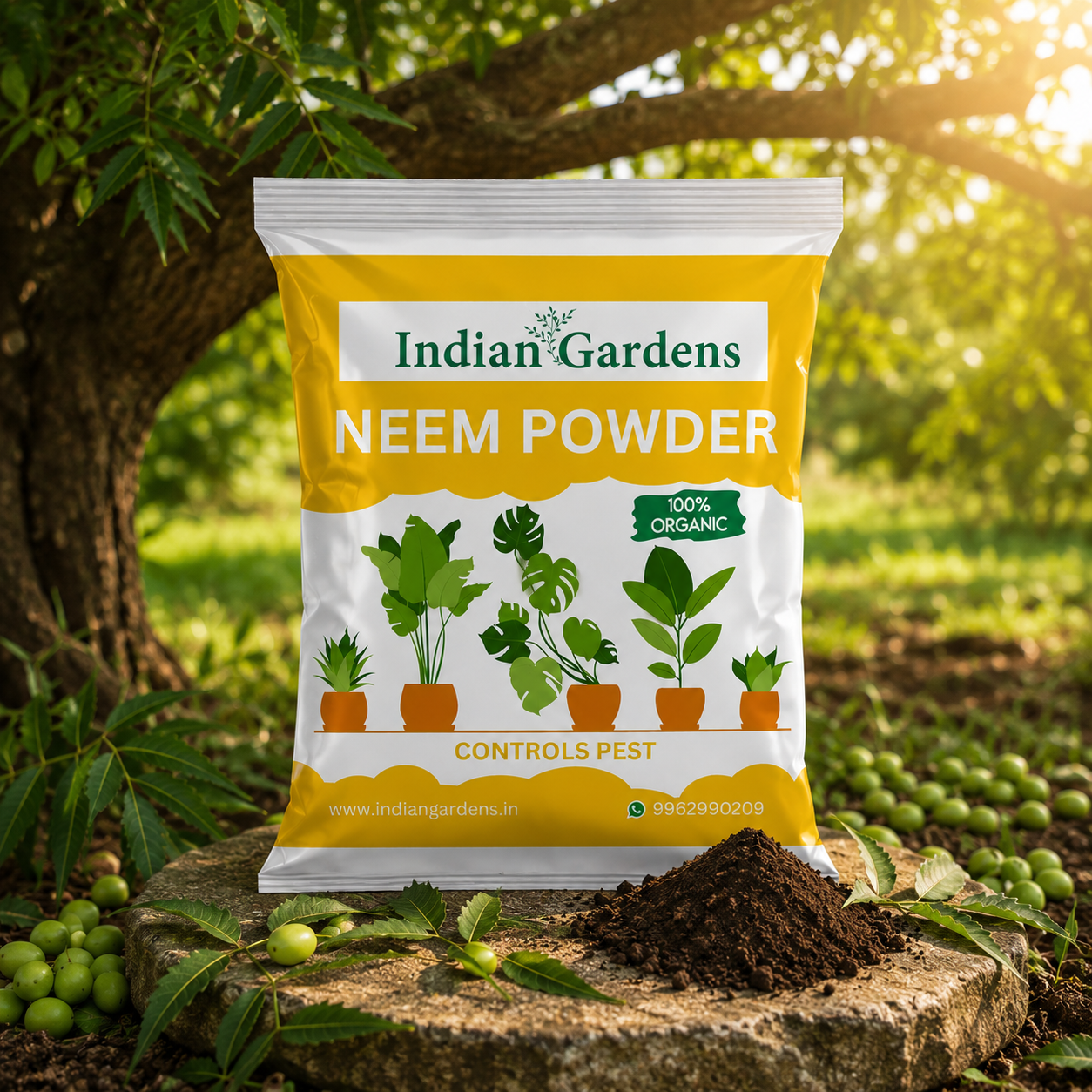 Neem cake powder 100% organic fertilizer for plants