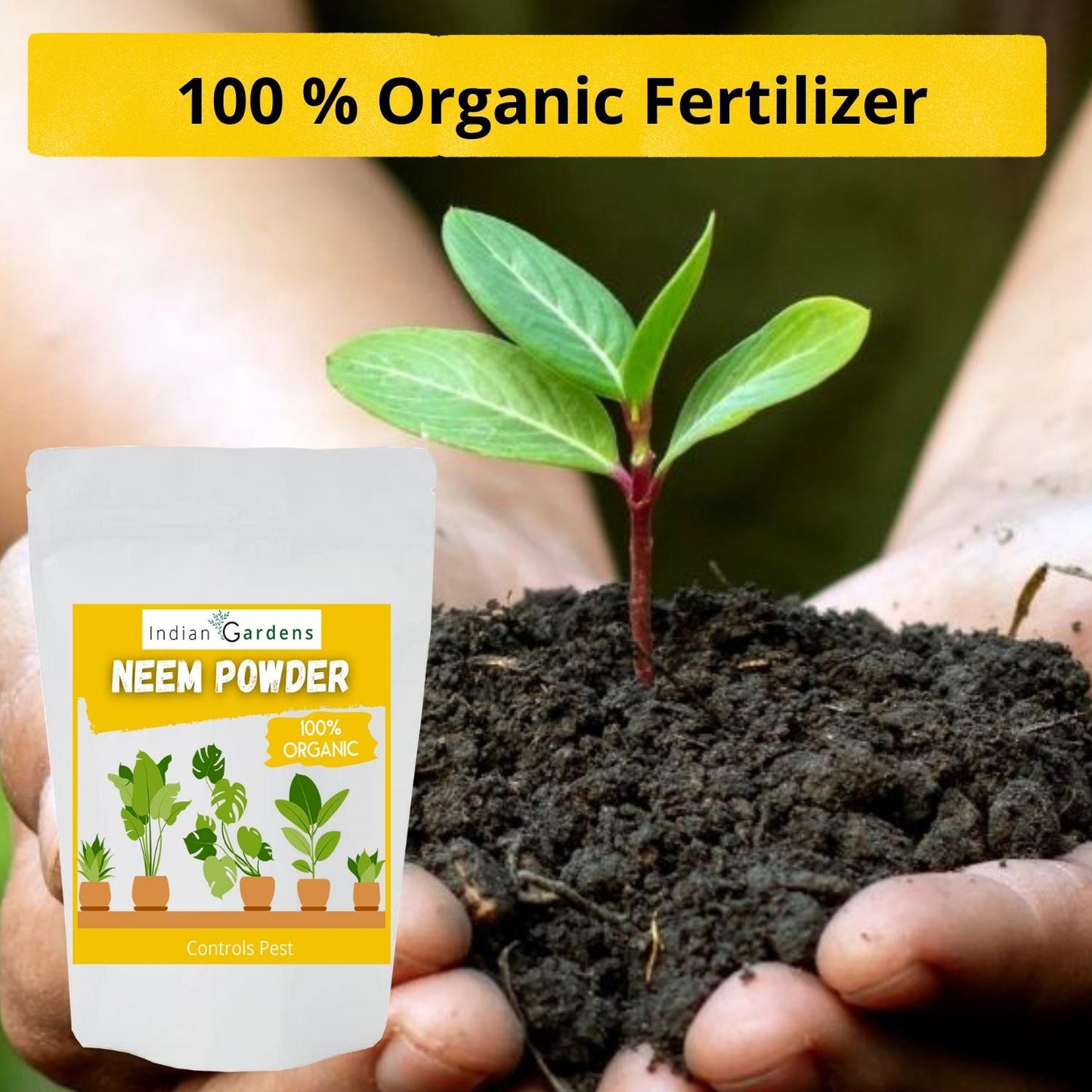 Neem cake powder 100% organic fertilizer for plants