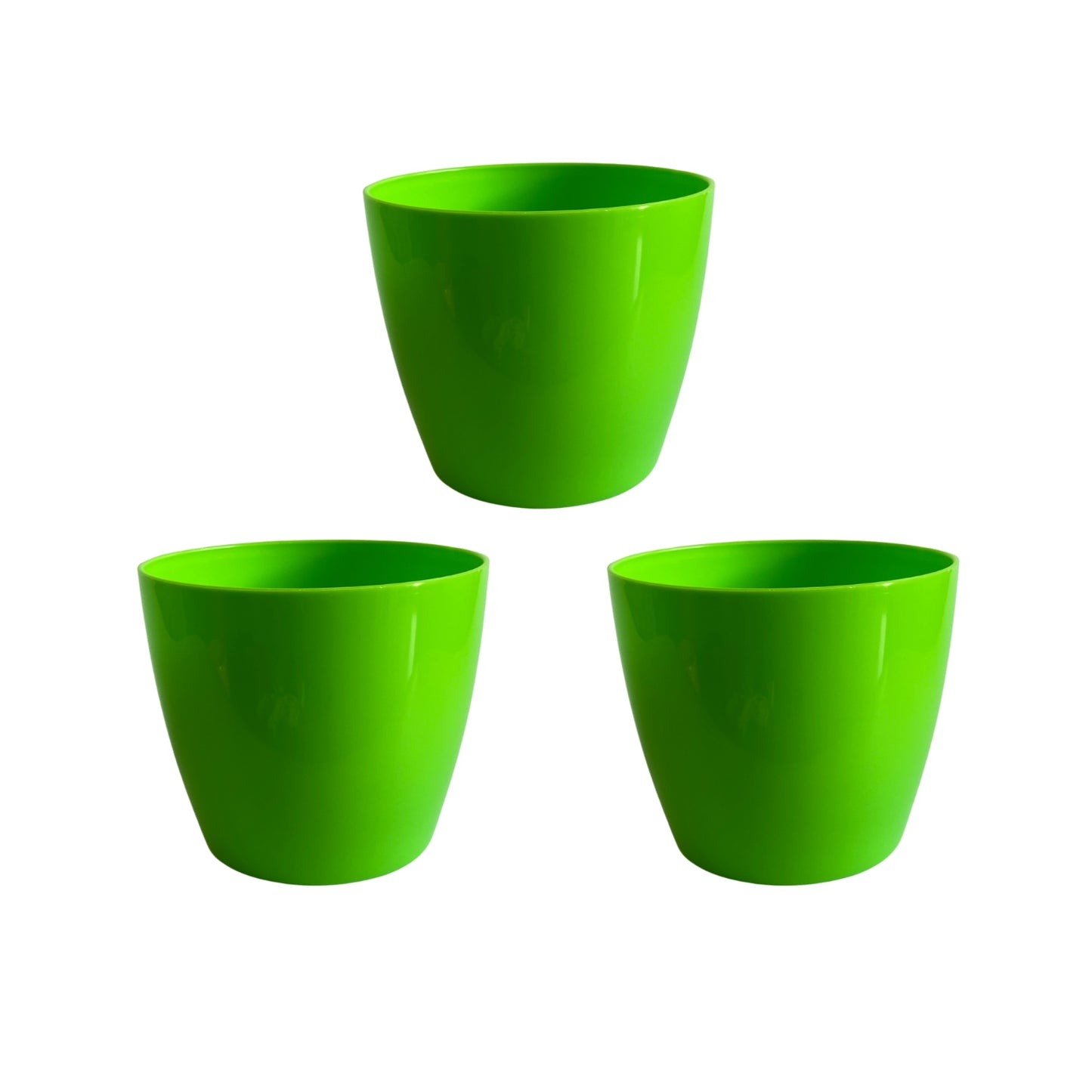 Indoor Plastic Small |Titan 5 Pots | Green Colour - Pack of 3