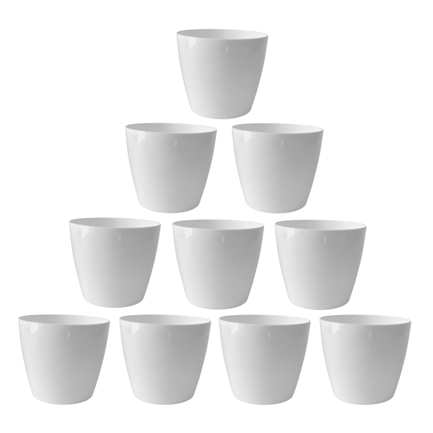 Indoor Plastic Small |Titan 5 Pots | White Colour - Pack of 10