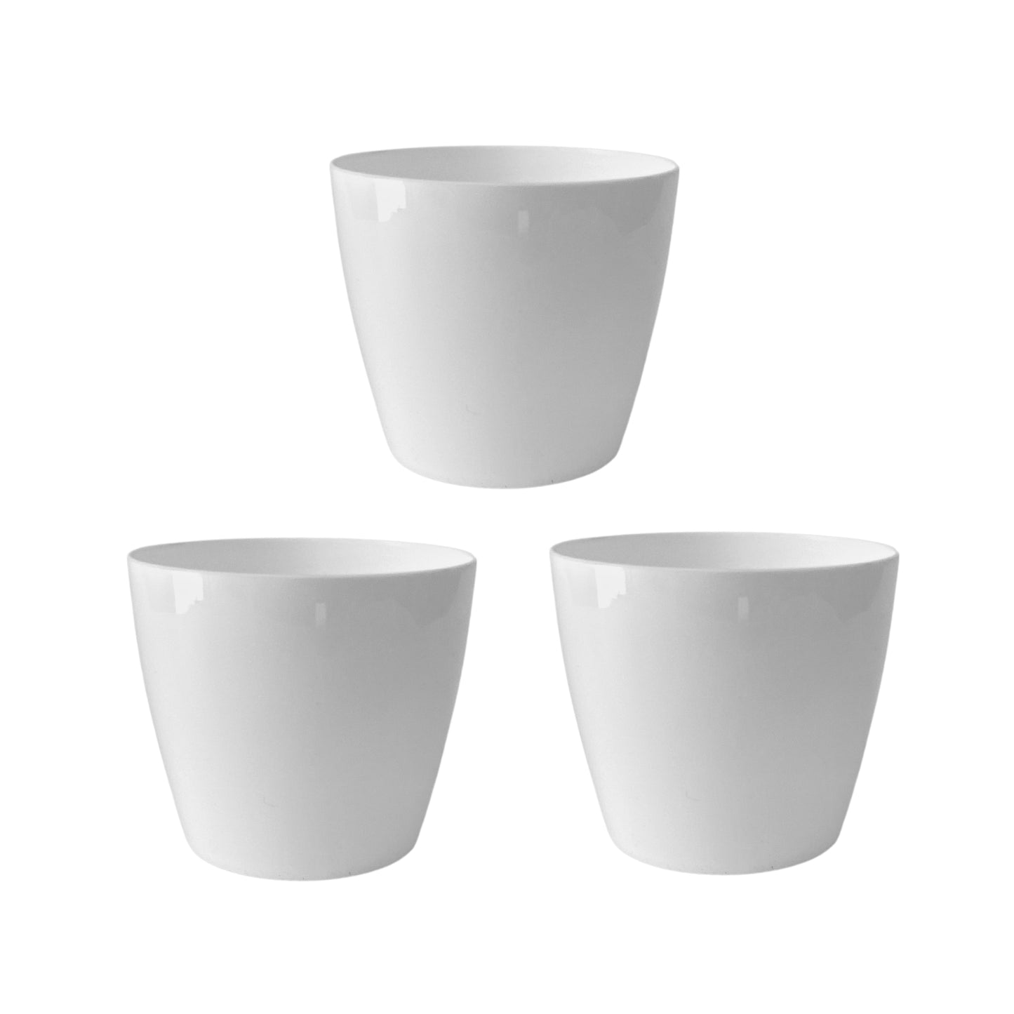 Indoor Plastic Small |Titan 5 Pots | White Colour - Pack of 3