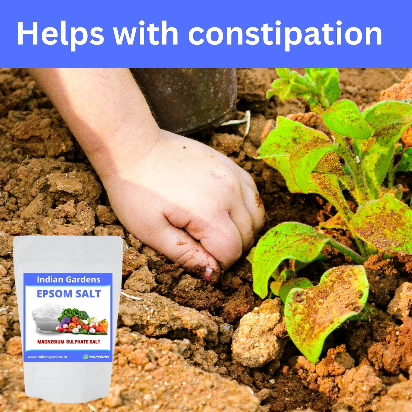 Epsom Crystals Salt Fertilizer For Plants