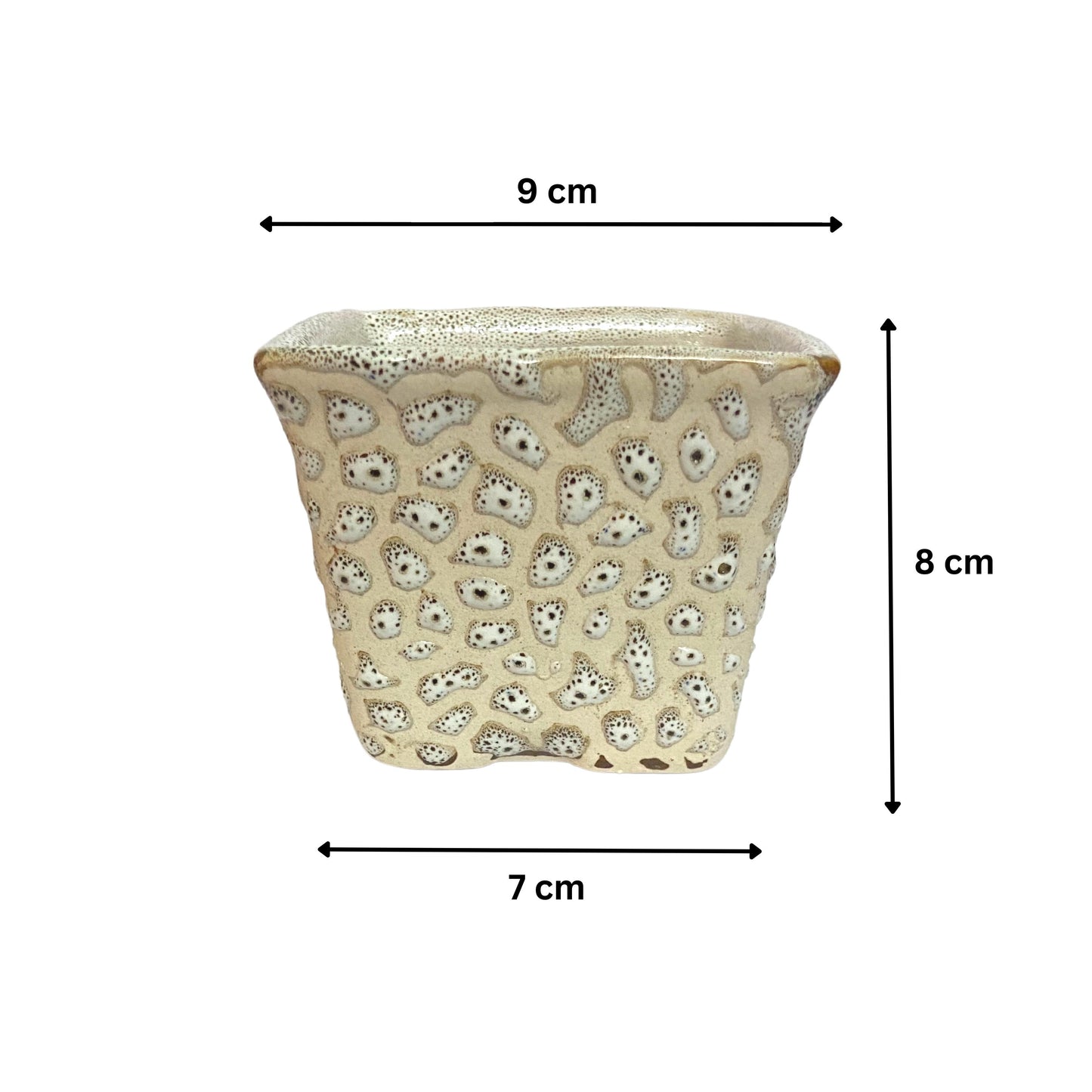 Ceramic Square White Colour Pot Home, Indoor Décor & Gifting