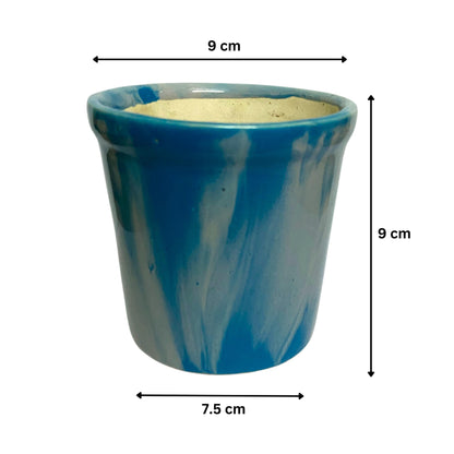 Ceramic Blue Colour Pot Home, Indoor Décor & Gifting