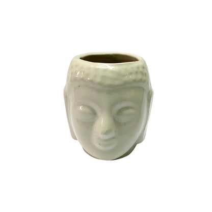 Ceramic (White Colour) Buddha Pot Home, Indoor Décor & Gifting