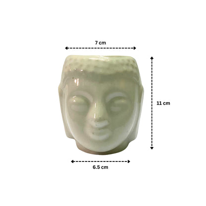 Ceramic (White Colour) Buddha Pot Home, Indoor Décor & Gifting