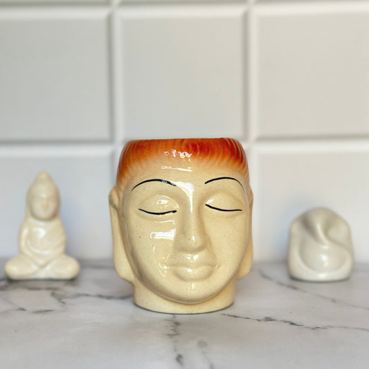 Ceramic (Brown Colour) Buddha Pot Home, Indoor Décor & Gifting