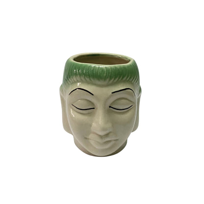 Ceramic ( Green Colour) Buddha Pot Home, Indoor Décor & Gifting