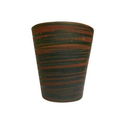Ceramic Glass Black with Brown Colour Pot Home, Indoor Décor & Gifting
