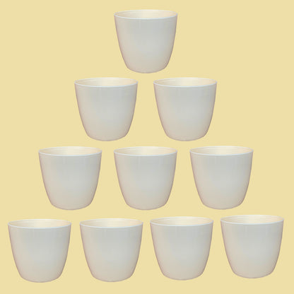 Indoor Plastic Small |Titan 5 Pots | Ivory Colour - Pack of 10