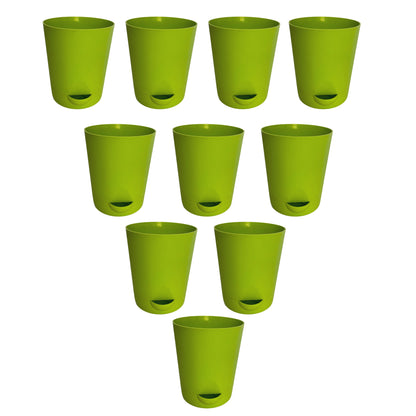 Colour Plastic Self Watering Pot  |Self Watering Pot | Colour Pot set of 10