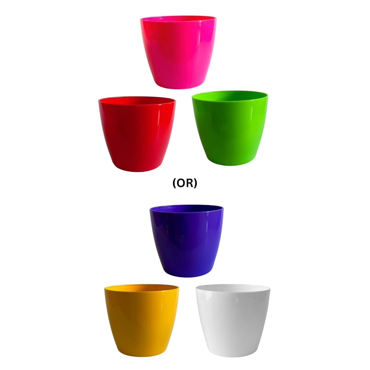 Premium Quality Indoor plastic Colour Pots (Small) | Titan 5 | Home & Office Decor | Table Pot (colour Any colour)