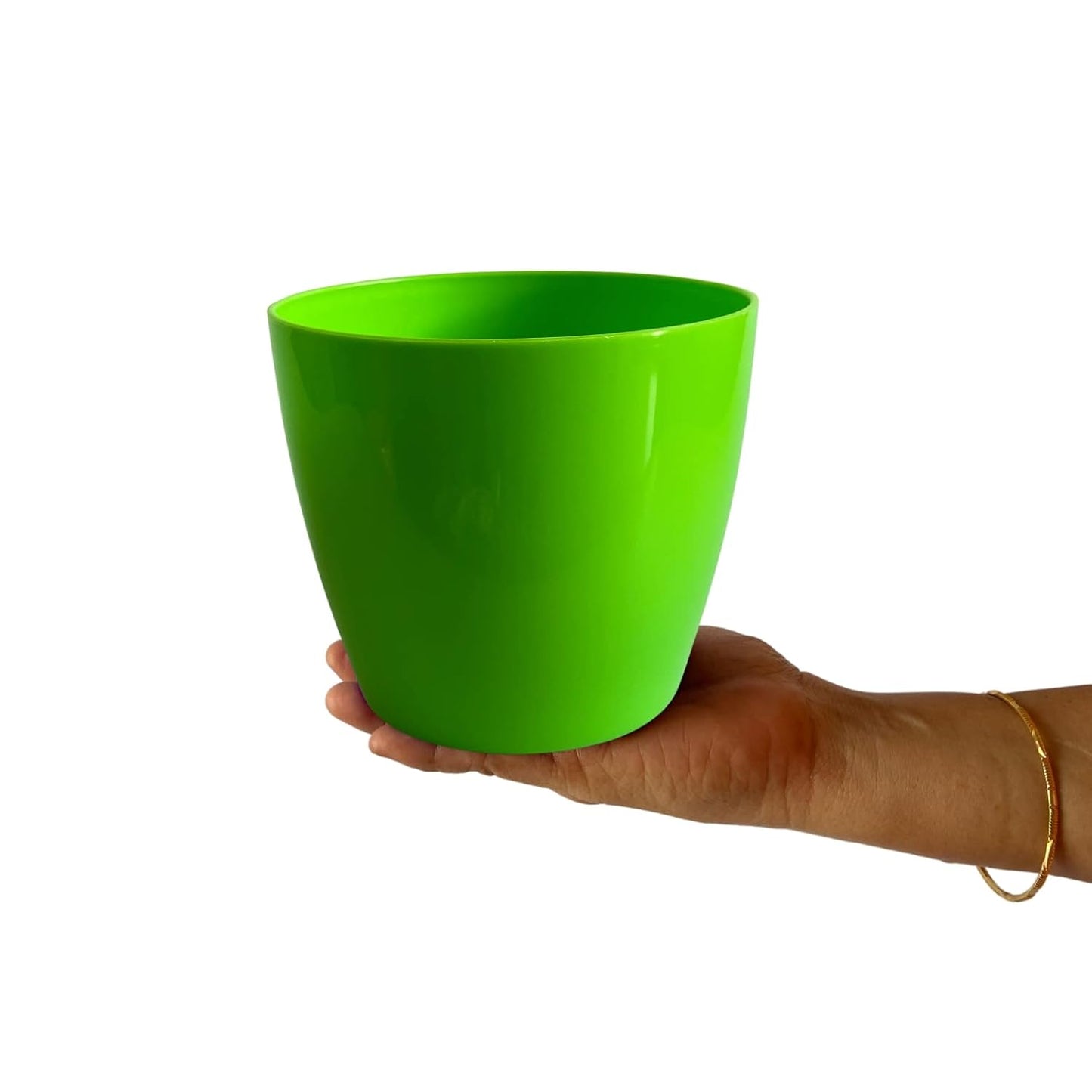 Premium Quality Indoor plastic Colour Pots (Small) | Titan 5 | Home & Office Decor | Table Pot (colour Green)