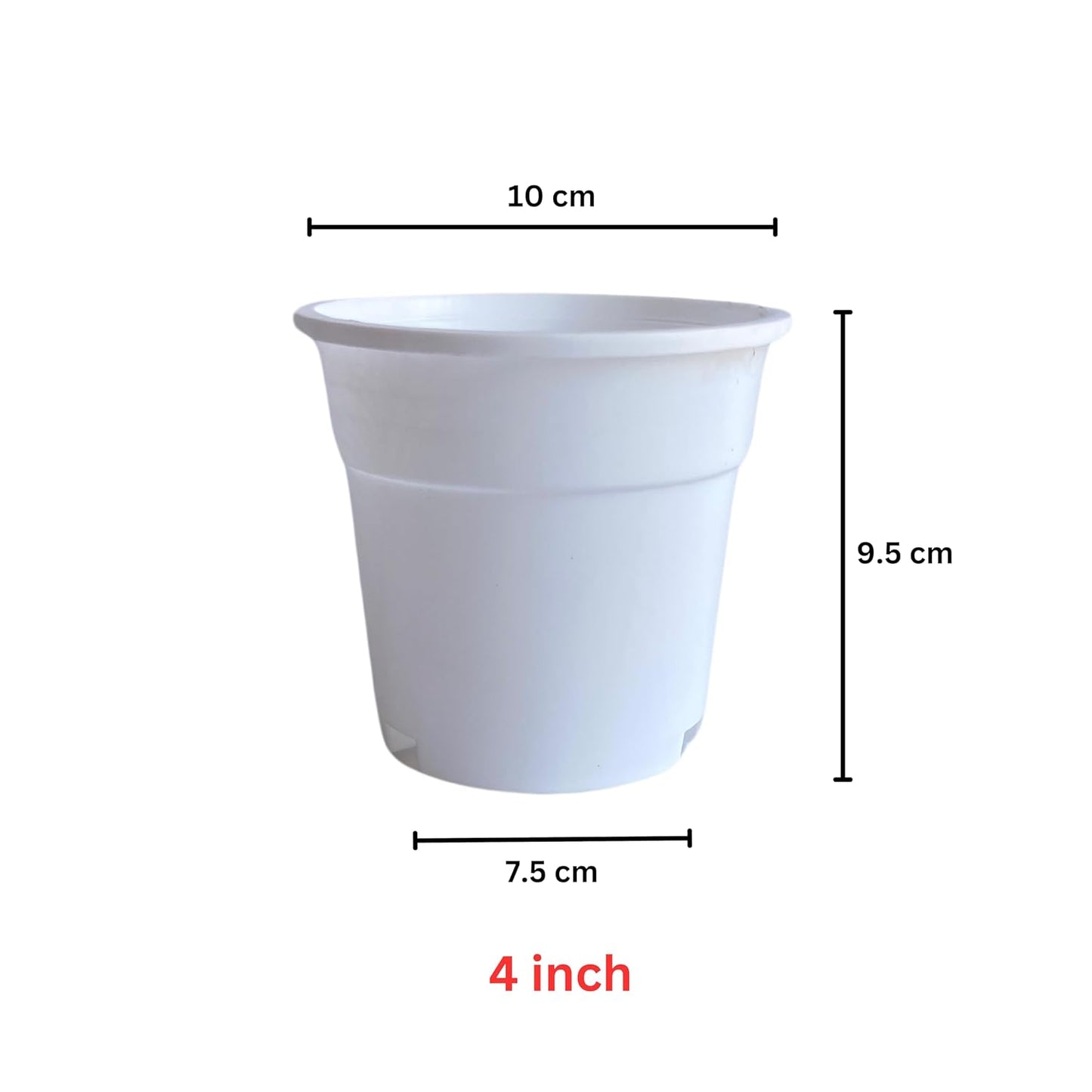 4 inch Indoor plastic Small Colour pots | Plastic Plant Pot for Terrace Garden (set of 10)