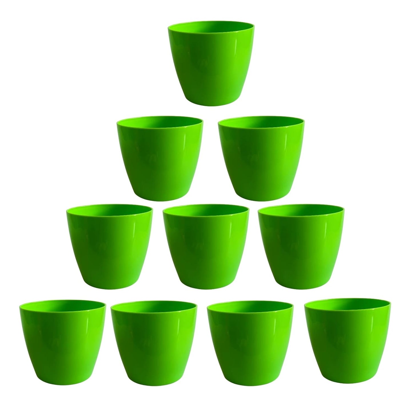 Premium Quality Indoor plastic Colour Pots (Small) | Titan 5 | Home & Office Decor | Table Pot (colour Green)