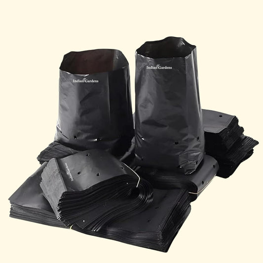 6 x 7 Inch Black Colour Poly Bag | for Home Gardens Perfect for Plantation | Nursery for Vegetable and Flowering Plants