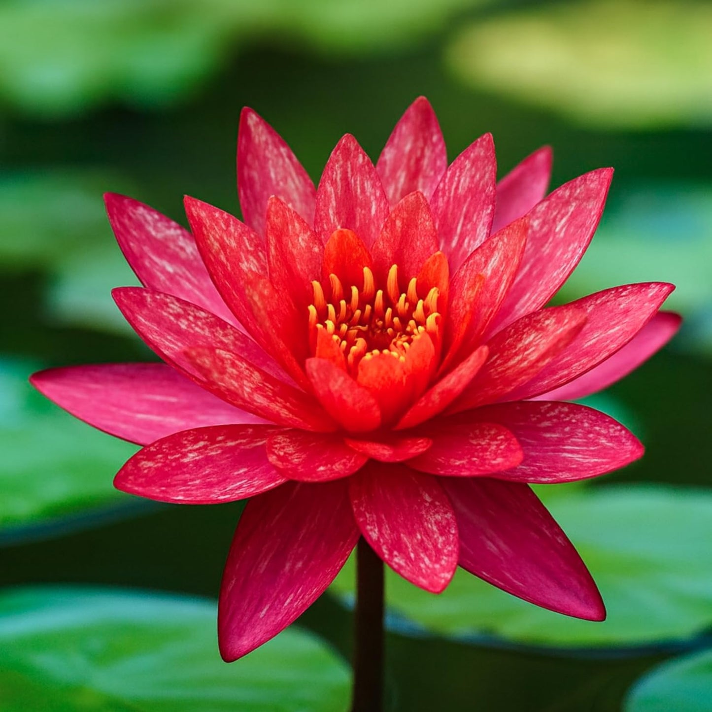 Waterlily ( Orange with White ) ( Code 5 )