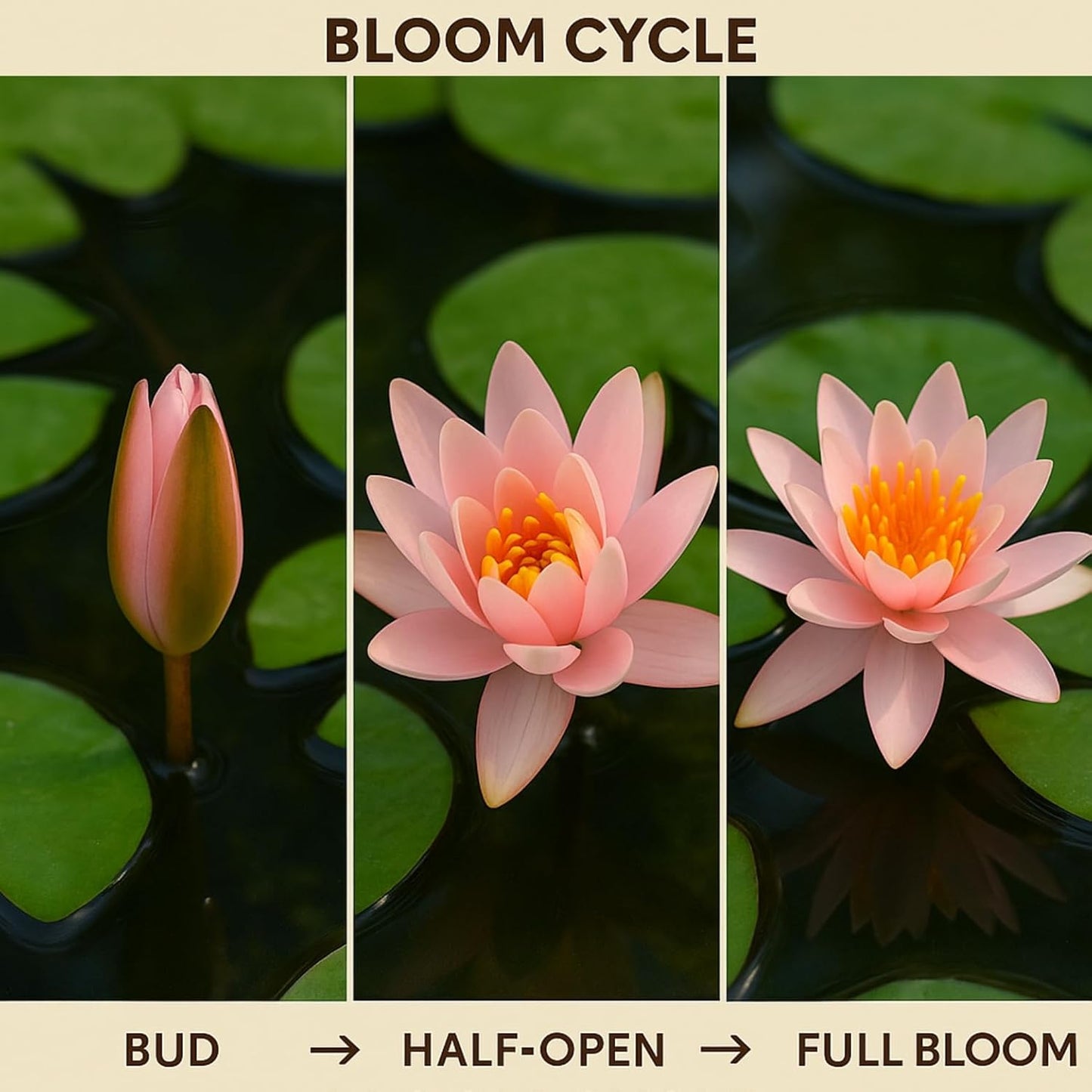 Waterlily (peach) (Code 1)