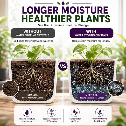 Water Storing Crystals for Plants