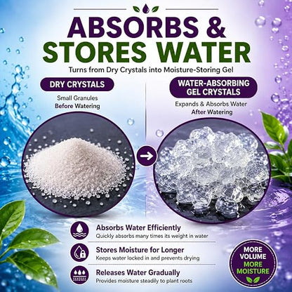 Water Storing Crystals for Plants