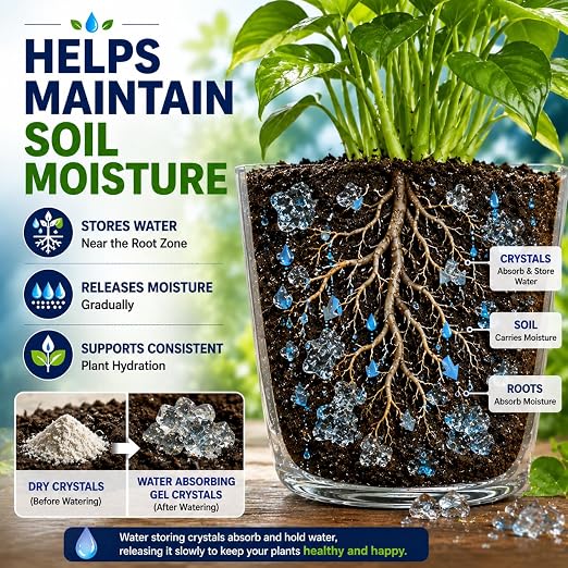 Water Storing Crystals for Plants