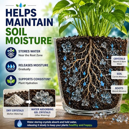 Water Storing Crystals for Plants