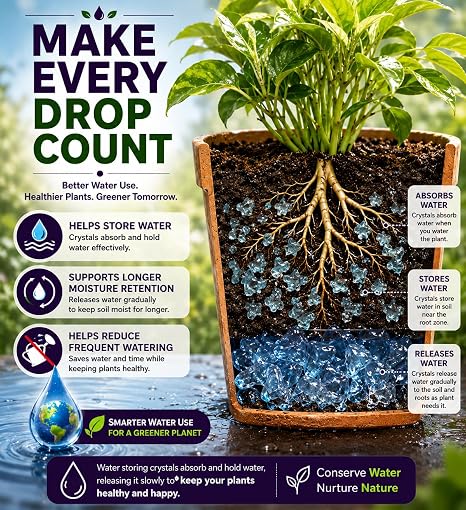 Water Storing Crystals for Plants