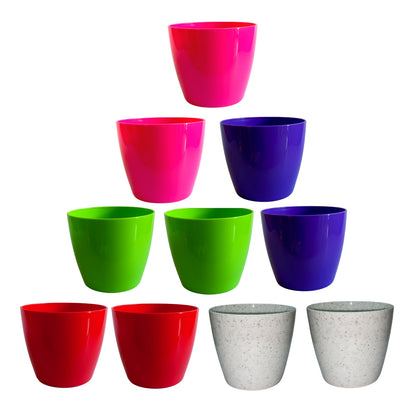 Indoor Plastic Small |Titan 5 Pots | Any Colour - Pack of 10