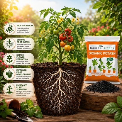 Organic Bio Potash Fertilizer | Plant Nutrient Supplement | Slow Release Granules For Plants and Home Garden