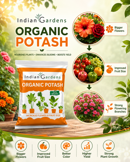 Organic Bio Potash Fertilizer | Plant Nutrient Supplement | Slow Release Granules For Plants and Home Garden