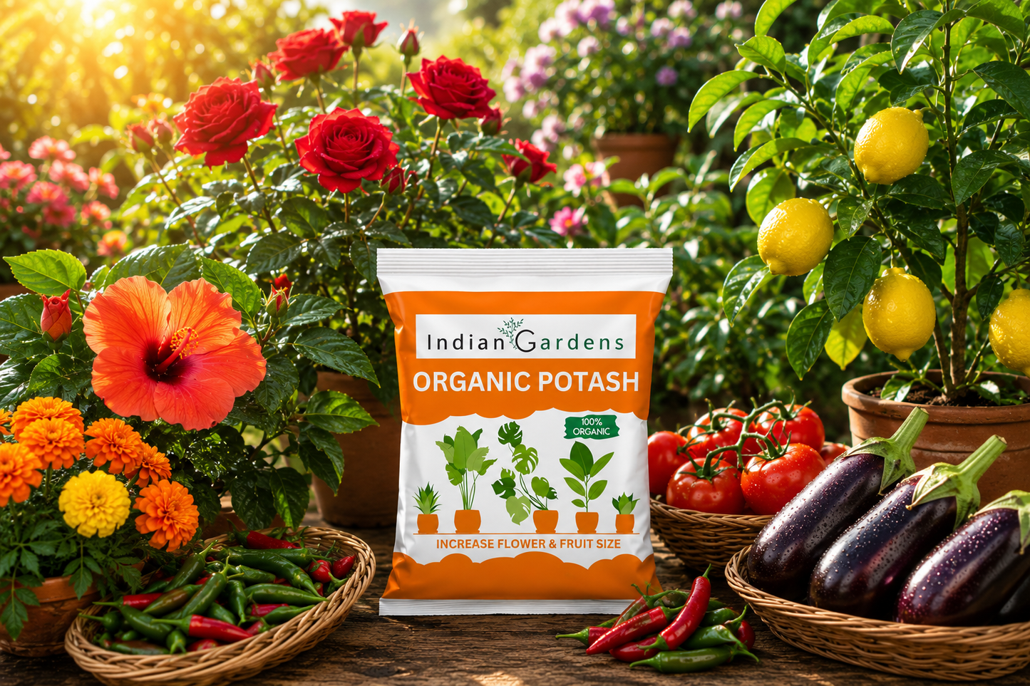 Organic Bio Potash Fertilizer | Plant Nutrient Supplement | Slow Release Granules For Plants and Home Garden