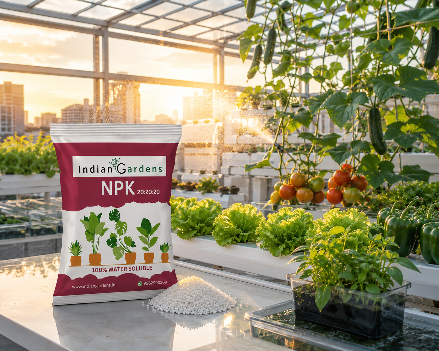 Npk 20:20:20 Fertilizer Powder For All Garden Plants | Water Soluable | Plant Growth Booster | Plant Food