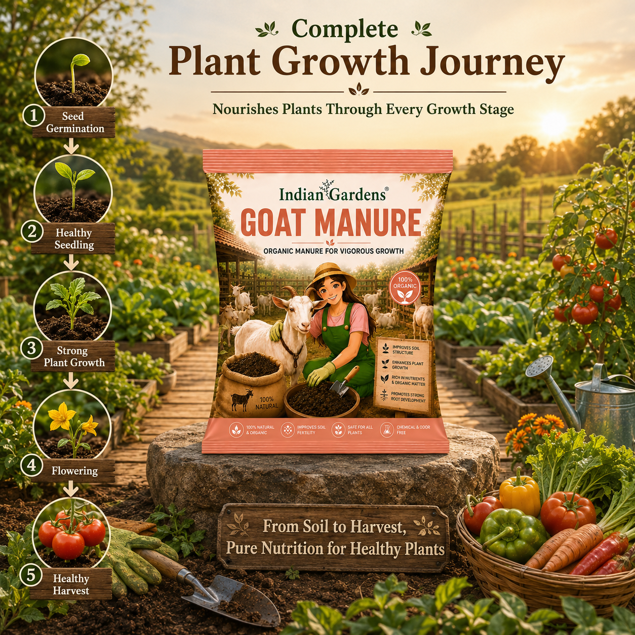 Goat Manure Organic Fertilizer (5kg)