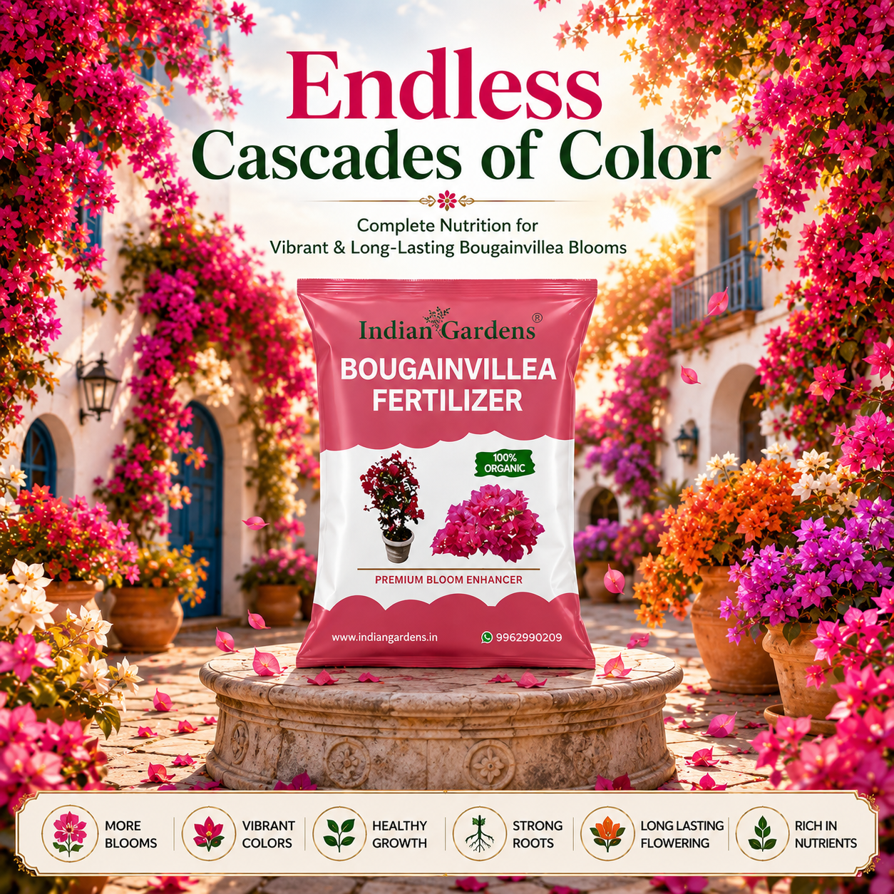 Bougainvillea Fertilizer | Flowering Plant Fertilizer | Slow-Release Plant Food | Organic Fertilizer