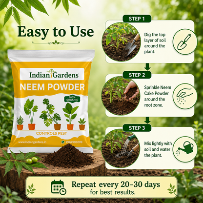 Neem cake powder 100% organic fertilizer for plants