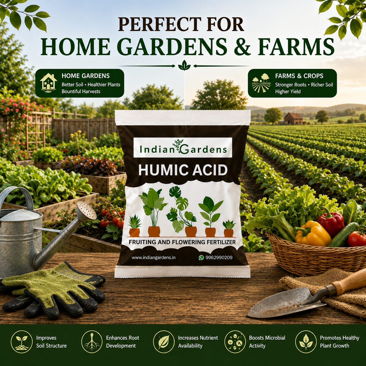 Humic acid fertilizer for plants